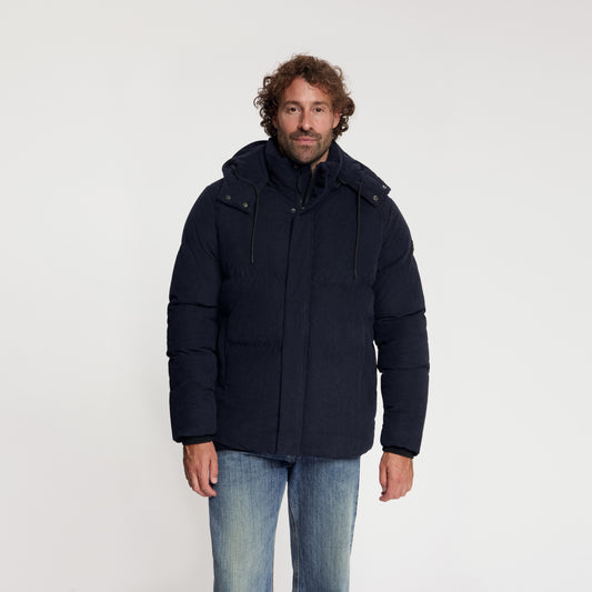 Ulf Men - Puffer Winter Jacket - Corduroy - Navy MV