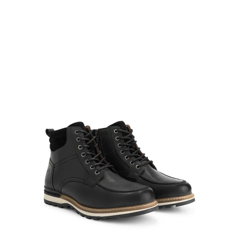 Lindved Men - Lace-up boots - Wool-lined - Black FRD