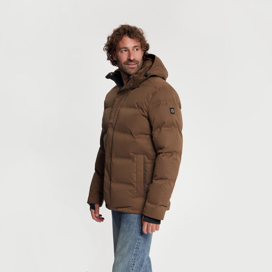 Andreas Men - Puffer Winter Jacket - Waterproof - Dark Brown MV2