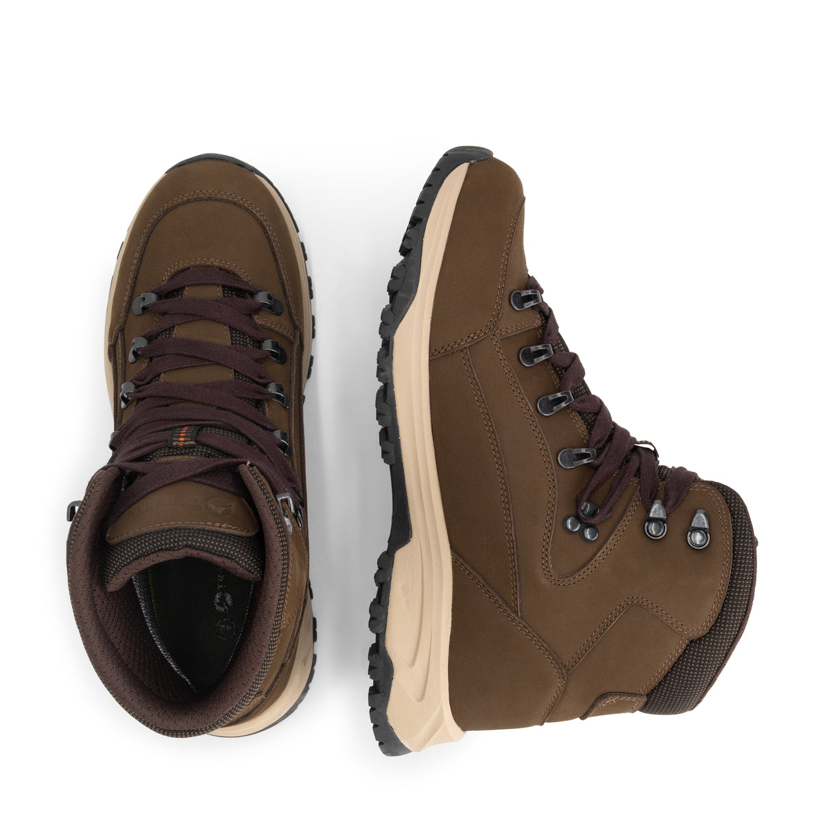 Pello Men - Mid-cut Hiking Shoes - Waterproof - Brown UPD