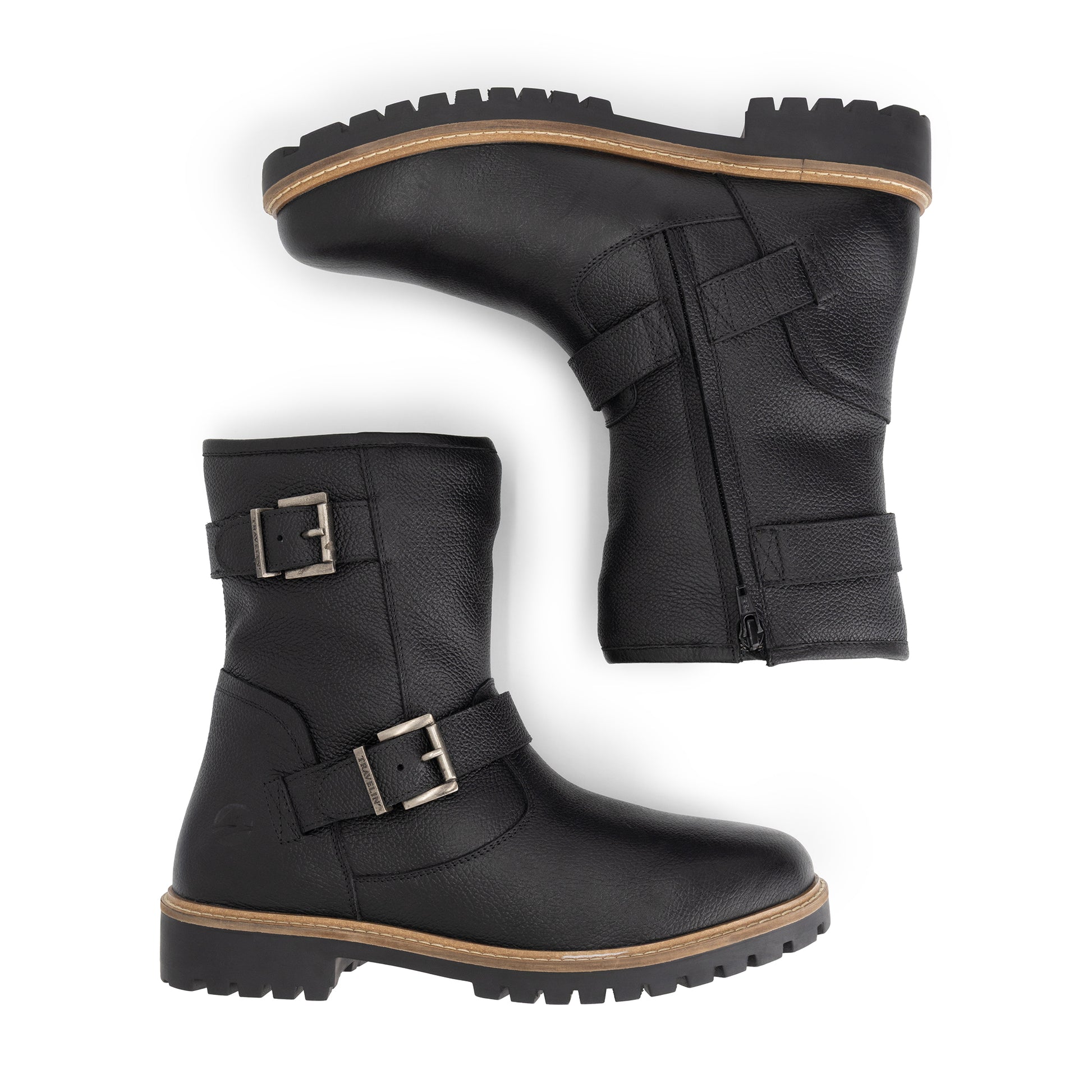 Skelde Men - Biker boots - Wool-lined - Black UPD