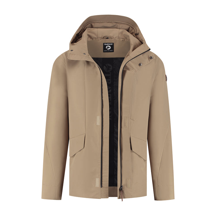 Lefi Men - Hardshell jacket - Waterproof - Light brown CVO