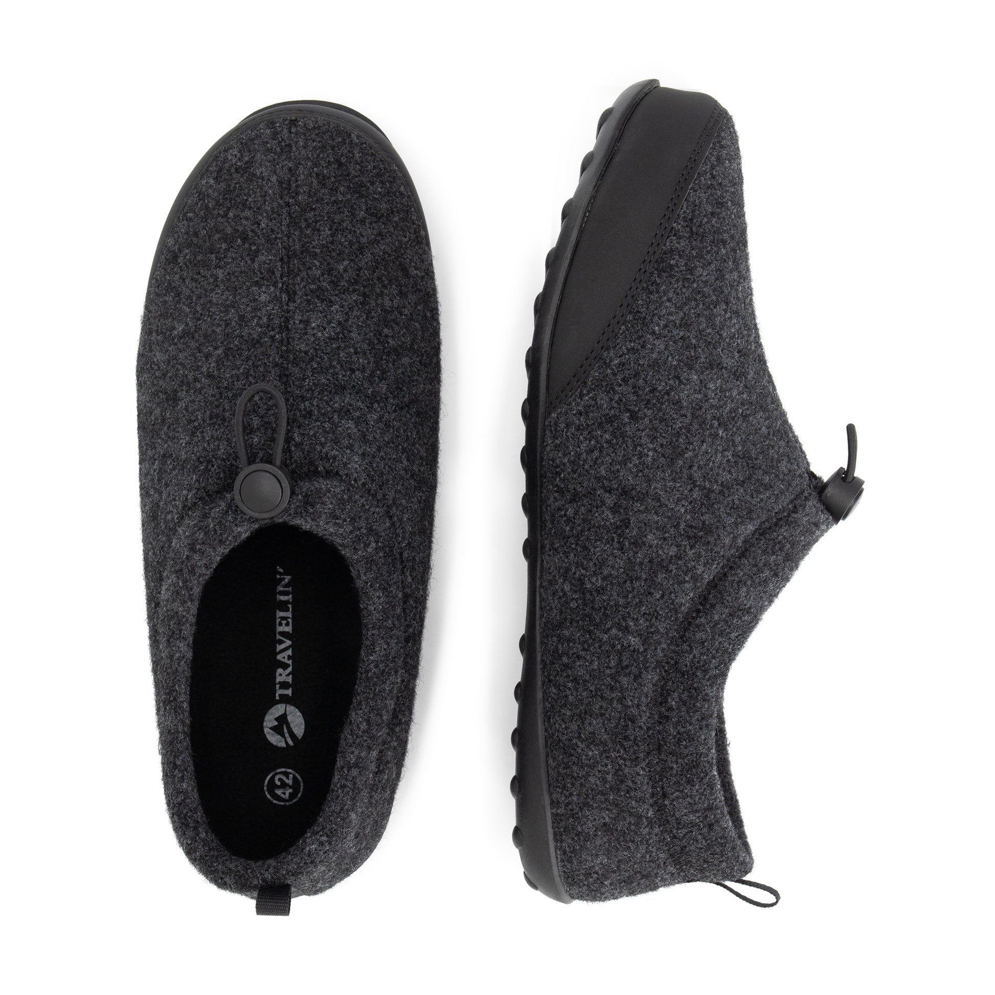 Back2Home Men - House slippers - Wool - Dark grey UPD