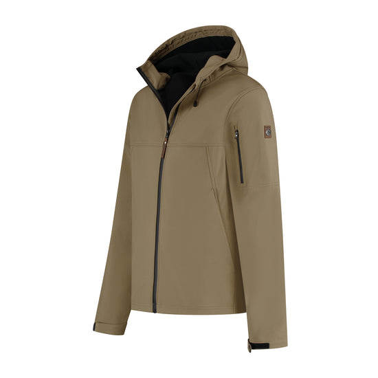 Stian - Waterproof softshell jacket - Men - Brown FL