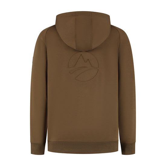 Steffen Men - Hooded Cardigan - Sweat - Brown B