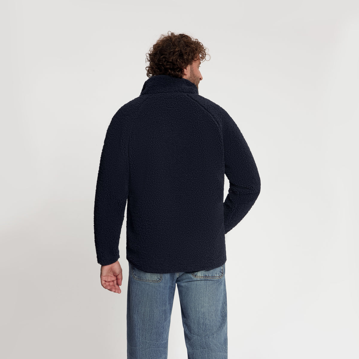 Omar Men - Outdoor Vest - Teddy - Navy MV3