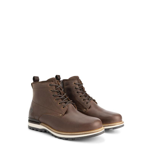 Mosbjerg Men - Lace-up boots - Wool-lined - Dark brown FRD