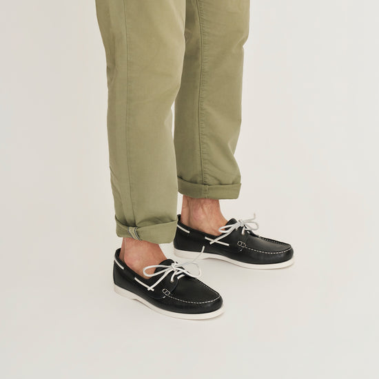 Eidfjord Men - Boat shoes - Leather - Navy MV