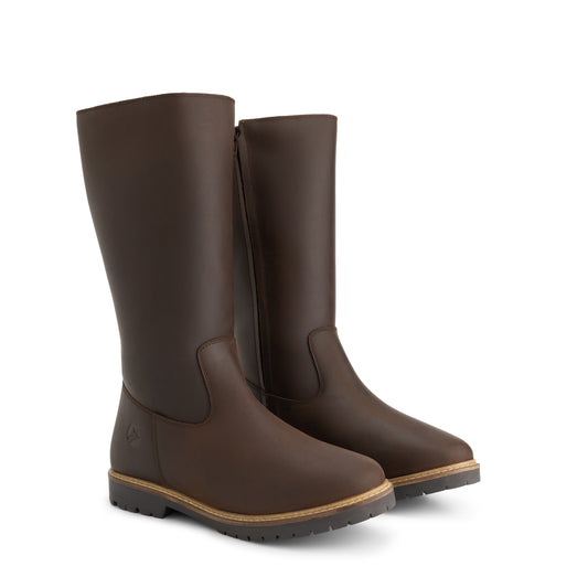 Jarvik Women - Knee-High Boots - Wool-Lined - Dark Brown FRD