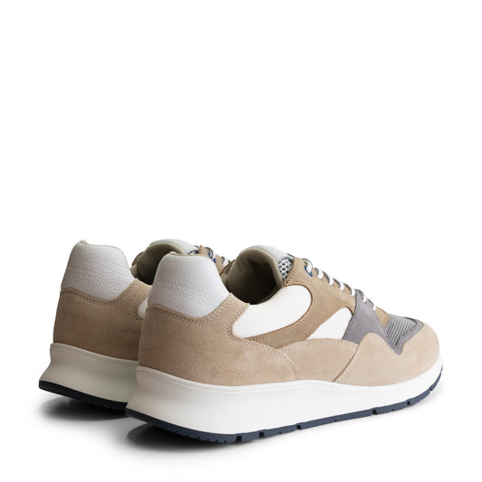 Ledbury Men - Sneakers - Leather and canvas - Sand BD