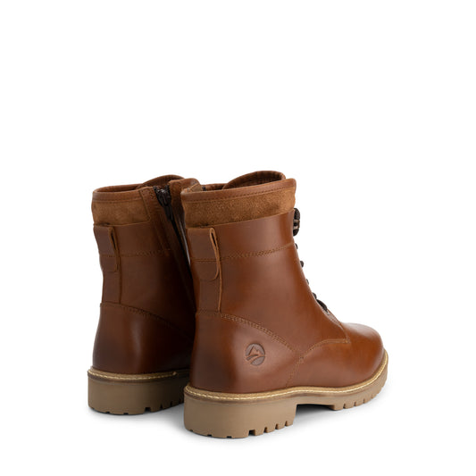 Langdets Men - Lace-up boots - Wool-lined - Cognac BD