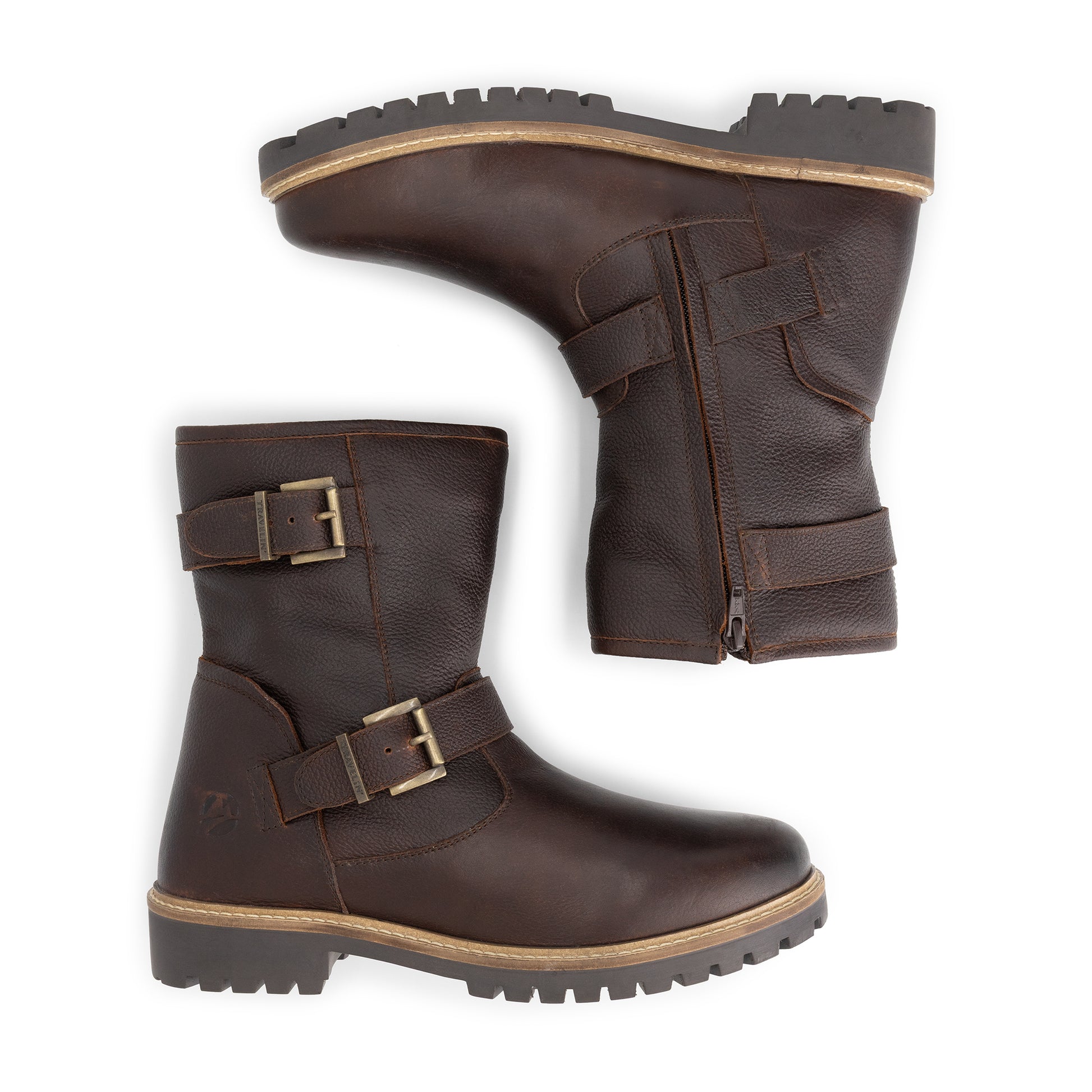 Skelde Men - Biker boots - Wool-lined - Dark brown UPD