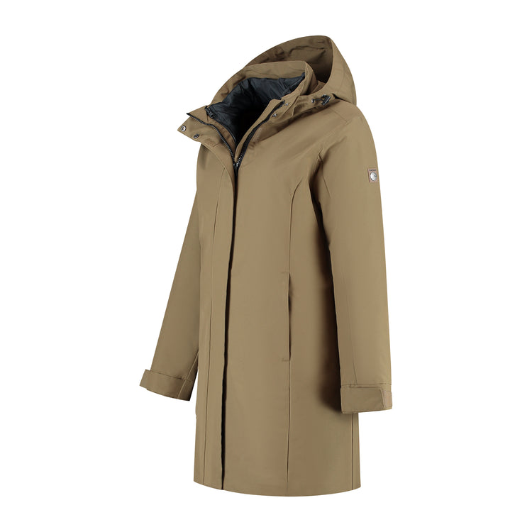 Ginser Women - 3-in-1 jacket - Waterproof - Brown FL