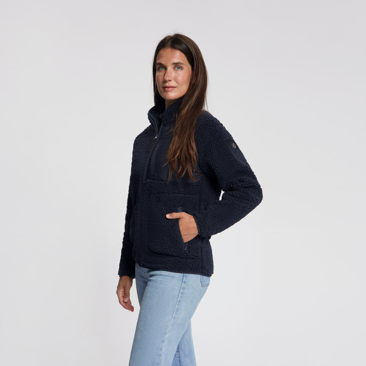 Odile Women - Outdoor Vest - Teddy - Navy MV2