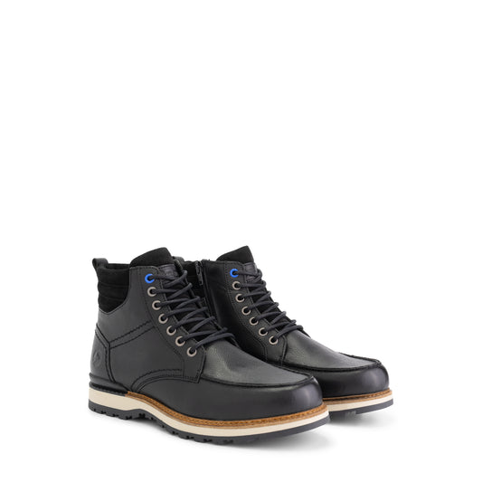 Levring Men - Lace-up boots - Wool-lined - Black FRD