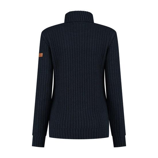 Turtleneck Boda Women - Knitted jumper - Navy B