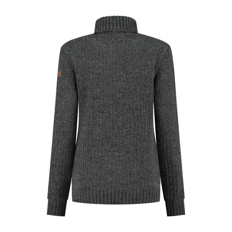 Turtleneck Boda Women - Knitted jumper - Antracite B