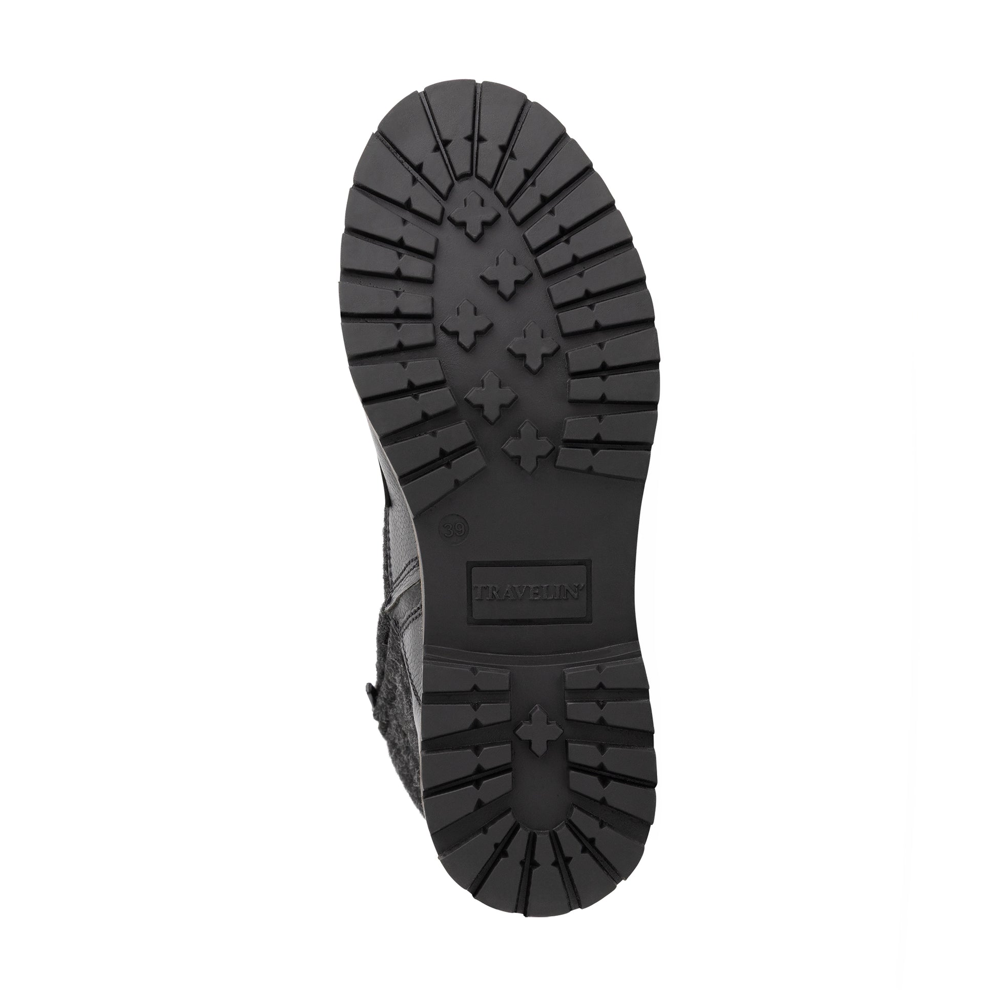 Folge Women - Lace-up boots - Wool/Felt - Black UNS