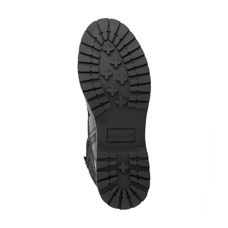 Folge Women - Lace-up boots - Wool/Felt - Black UNS