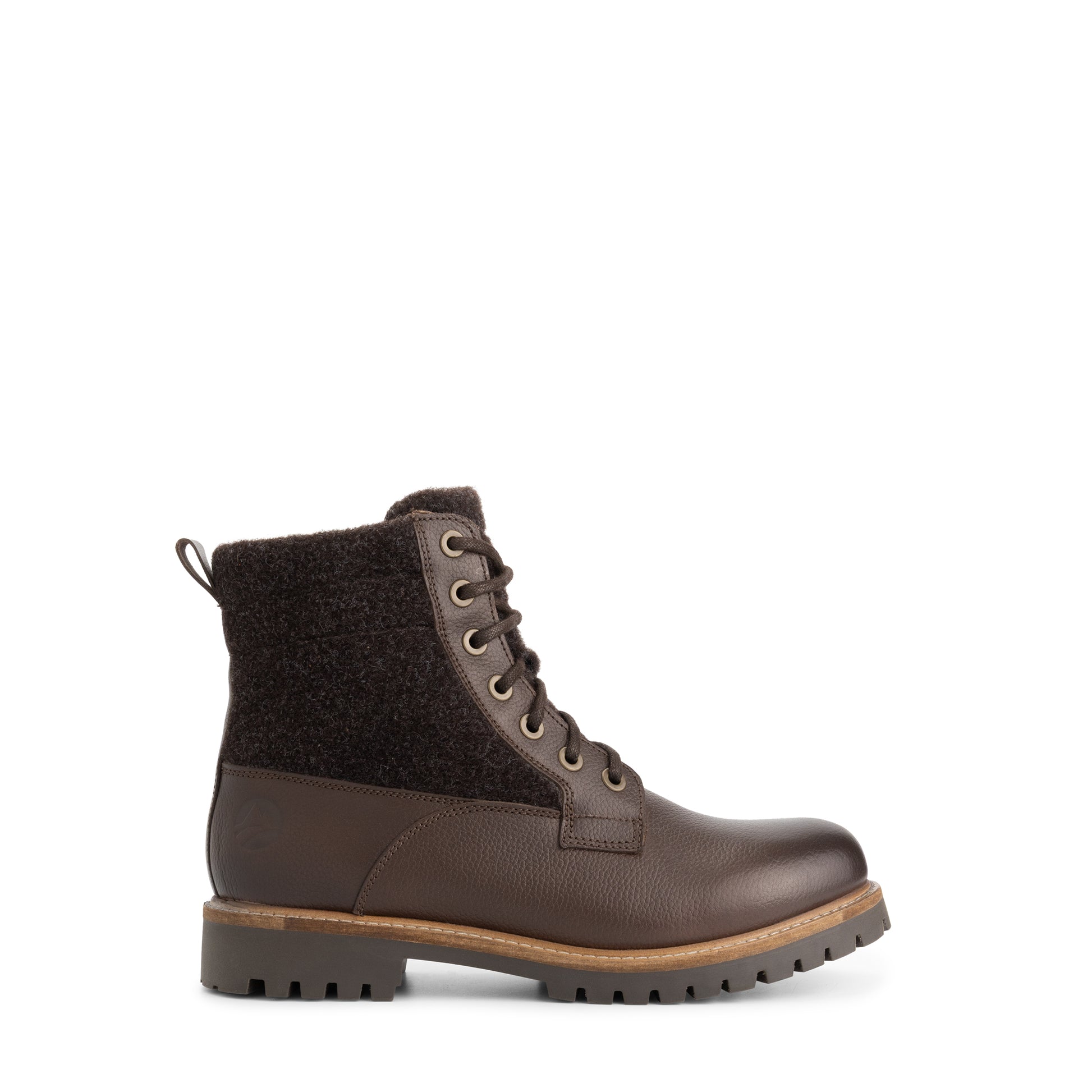 Enningdal Men - Lace-up boots - Wool/Felt - Dark brown R