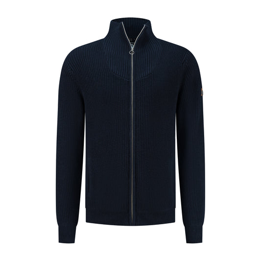 Snowdon Men - Cardigan - Cashmere blend - Navy F