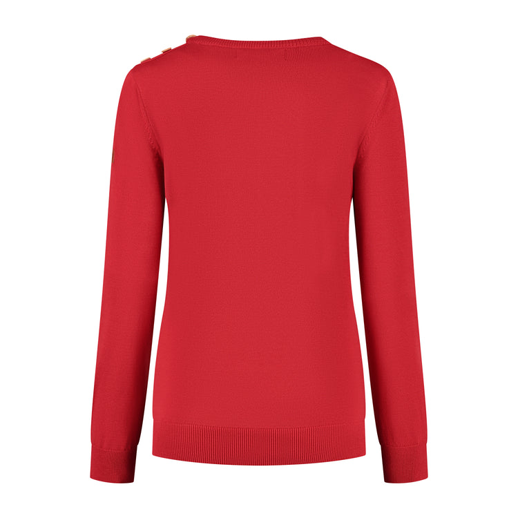 Vadstena Women - Knitted sweater - Red B