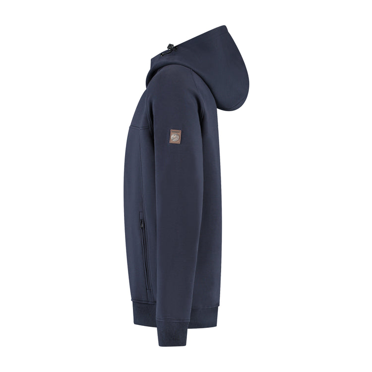 Steffen Men - Hooded Cardigan - Sweat - Navy L