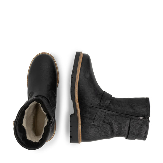 Trustrup Women - Biker boots - Wool-lined - Black UPD