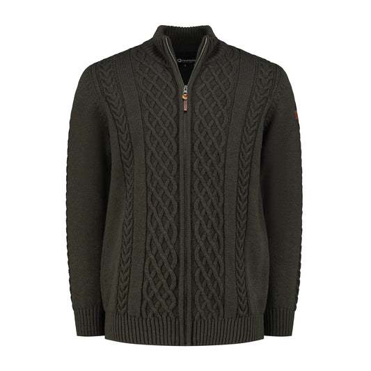 Jaali Men - Knitted cardigan - Green F