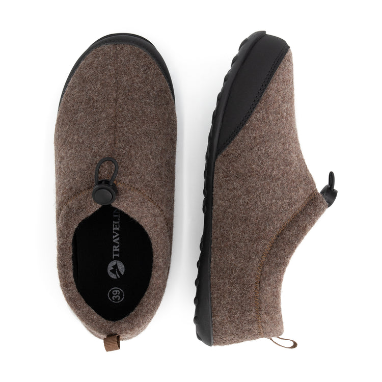 Back2Home Women - House slippers - Wool - Brown UPD