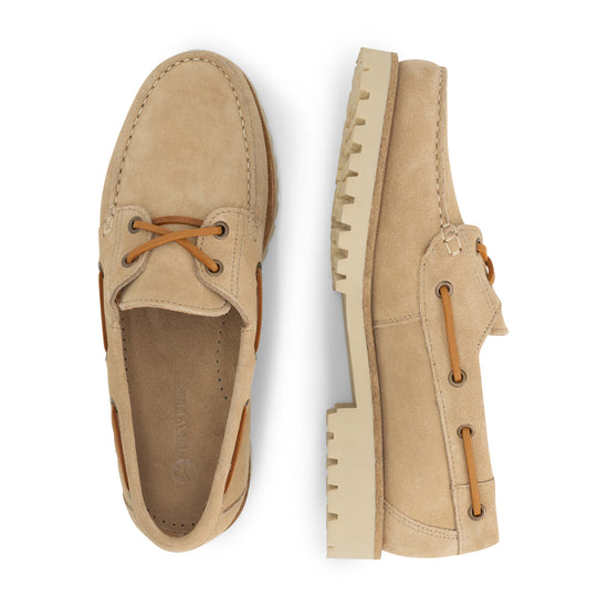 Skjern Men - Boat shoes - Suede - Sand UPD