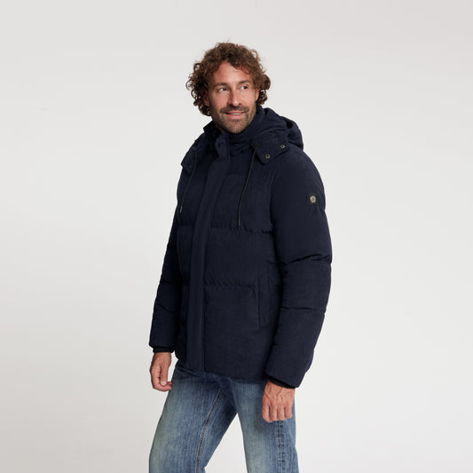 Ulf Men - Puffer Winter Jacket - Corduroy - Navy MV2
