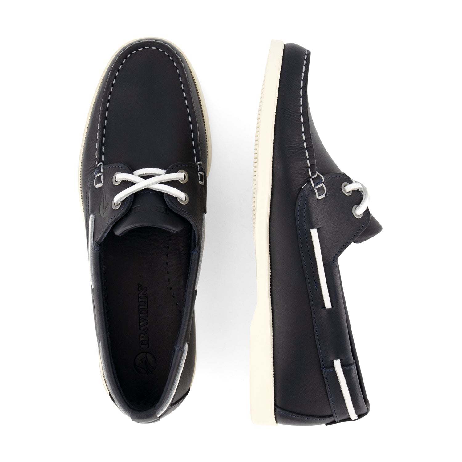 Ebeltoft Women - Boat shoes - Leather - Navy UPD