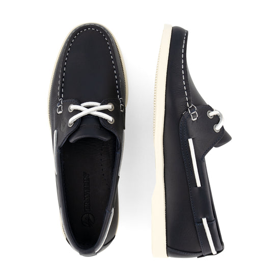 Ebeltoft Women - Boat shoes - Leather - Navy UPD