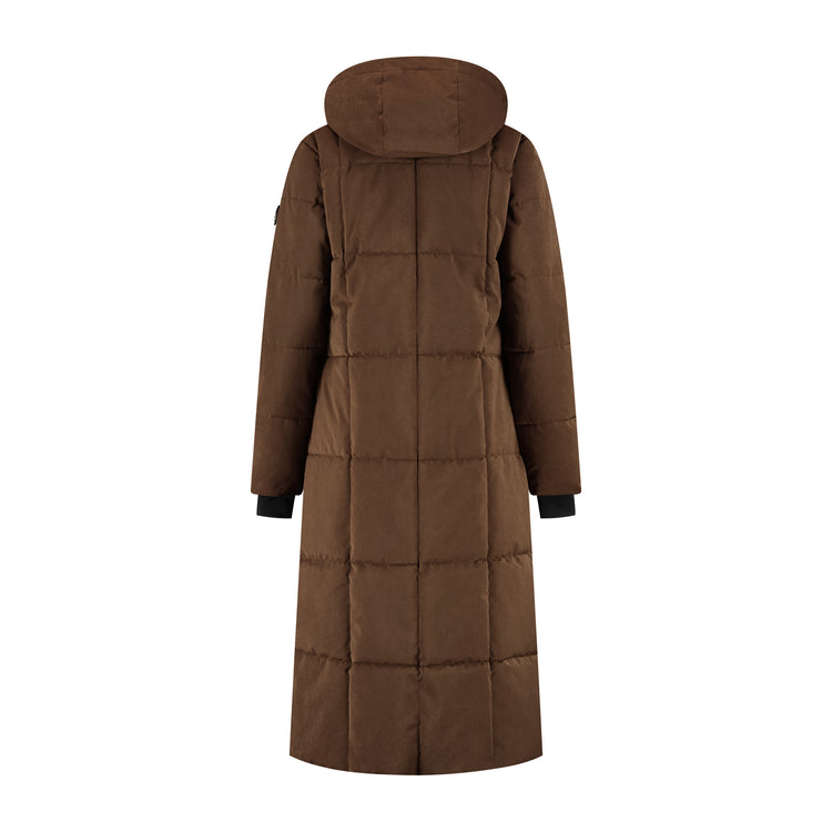 Andels Women - Puffer Winter Jacket - Waterproof - Dark Brown B