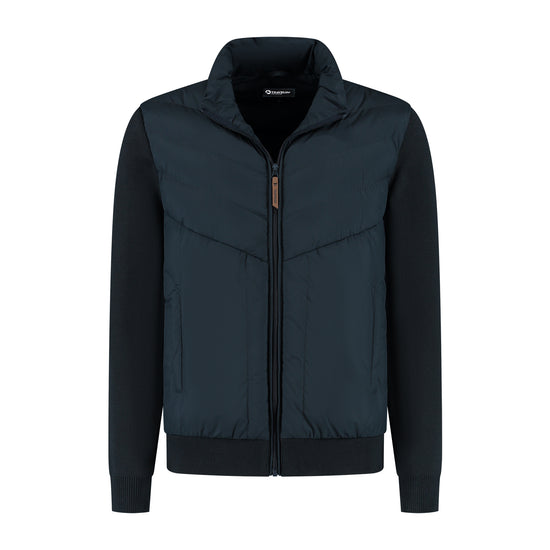 Damian Men - Outdoor cardigan - Padded - Navy F