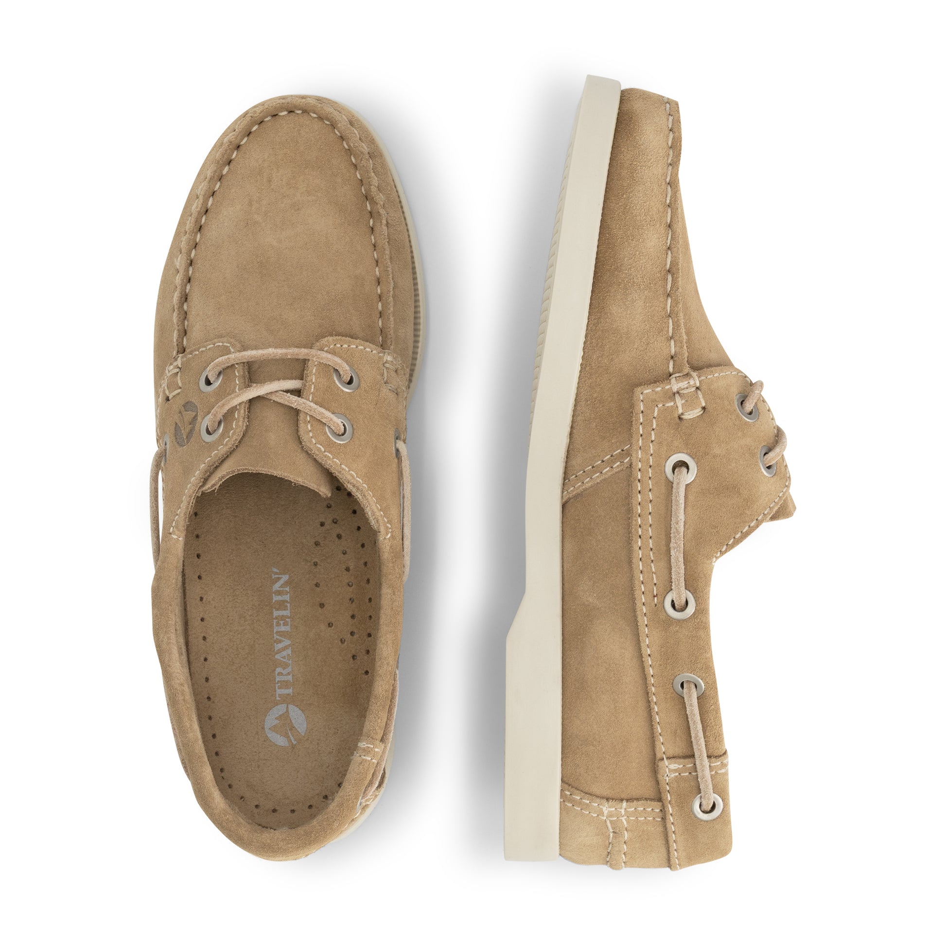 Kajaani Women - Boat shoes - Suede - Light brown UPD