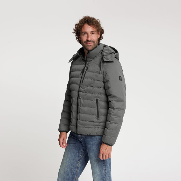 Solveig Men - Puffer Winter Jacket - Waterproof - Grey MV2