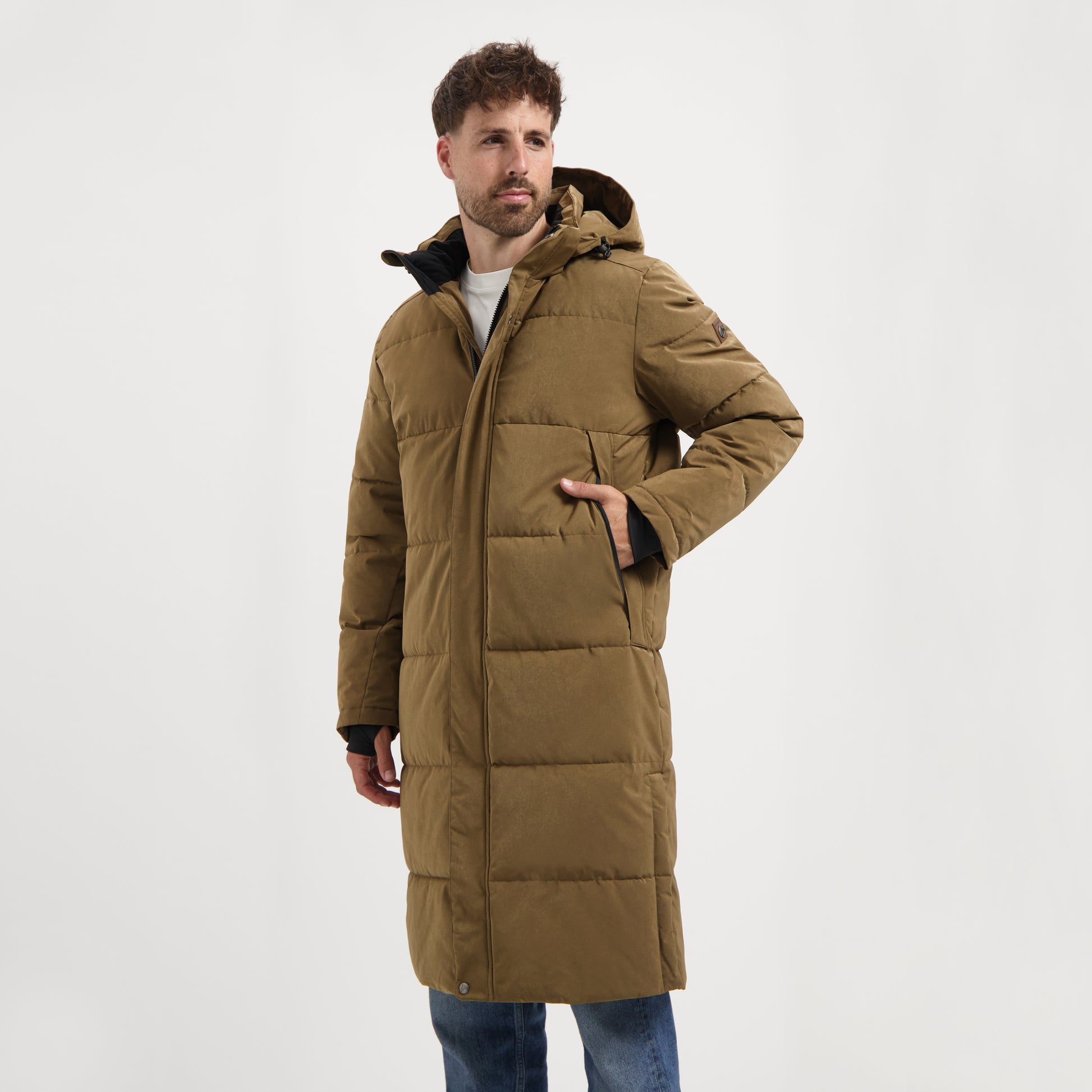 Kalmar Men - Puffer jacket - Water-resistant - Brown MV