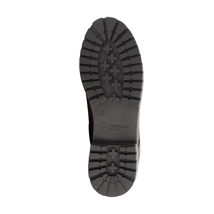 Rosendal Men - Lace-Up Boots with Zipper - Wool-Lined - Dark Brown UNS