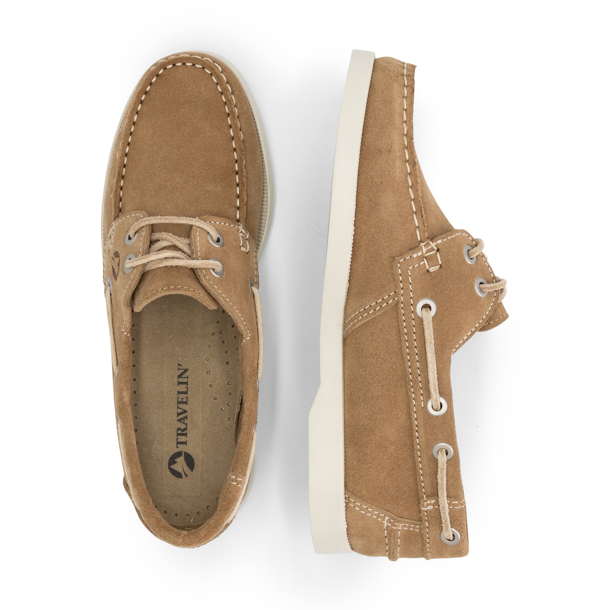 Penzance Women - Boat shoes - Suede - Light brown UPD