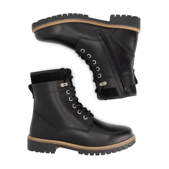 Langdets Men - Lace-up boots - Wool-lined - Black UPD