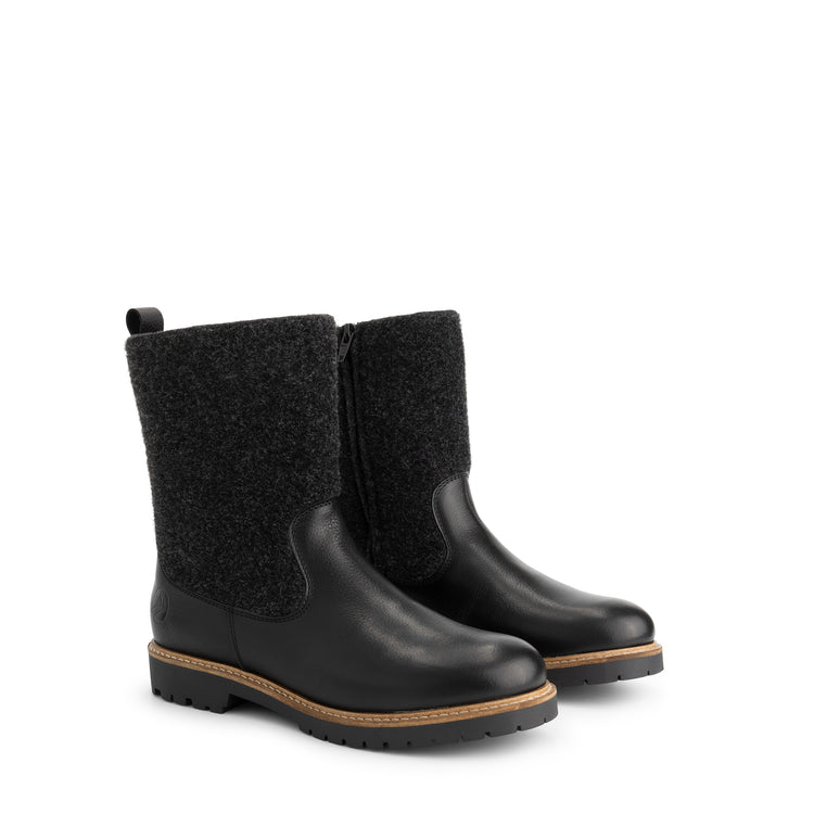 Tanae Women - Boots - Wool/Felt - Black FRD