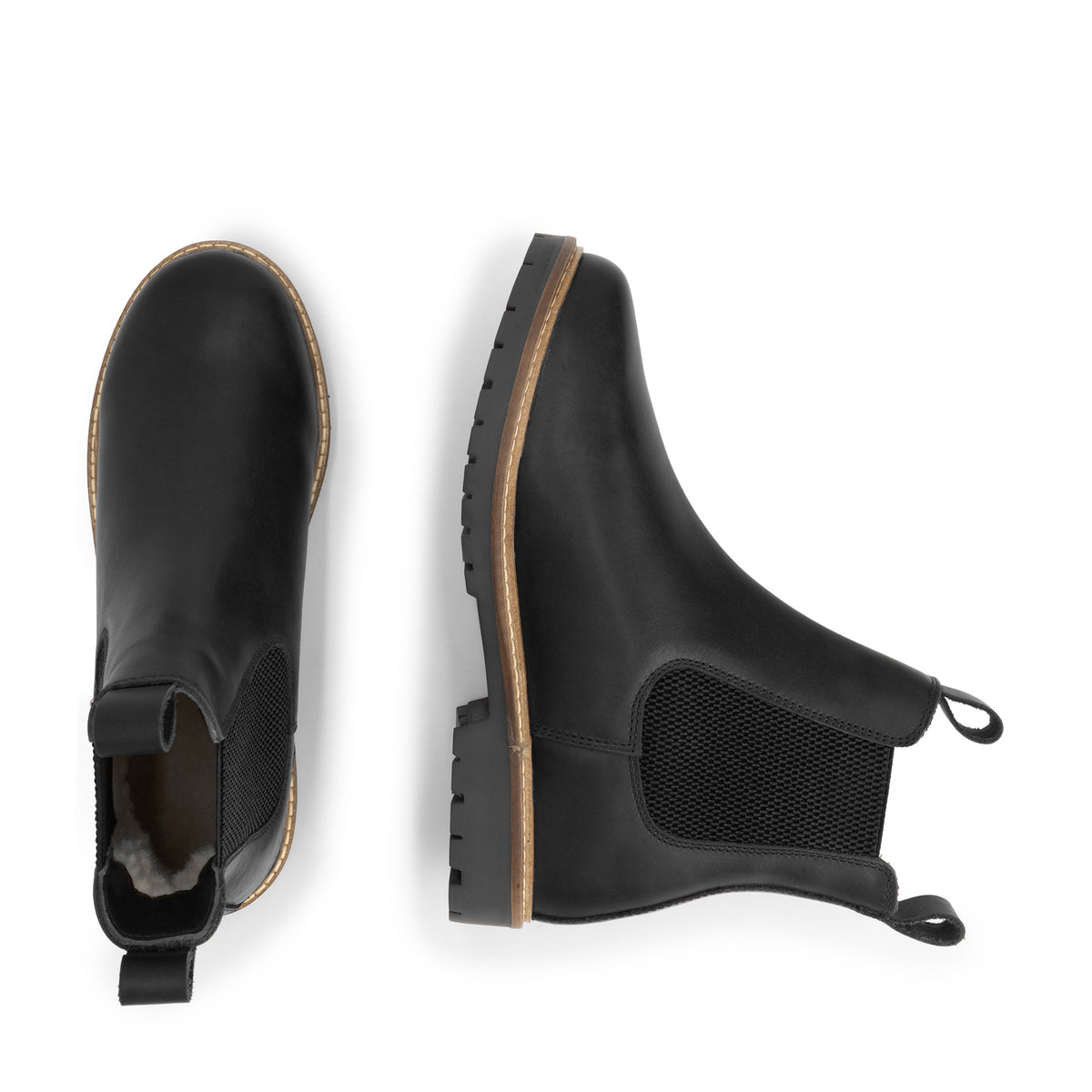 Tversted Women - Chelsea Boots - Wool-Lined - Black UPD