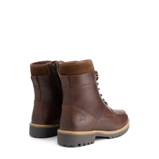 Langstrand Men - Lace-up boots - Wool-lined - Dark brown BD