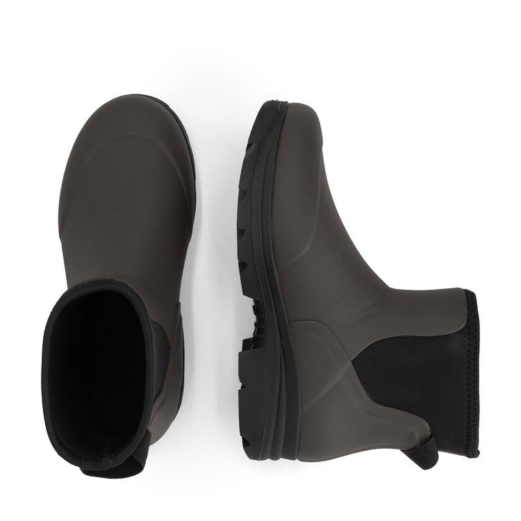 Inari Men - Rubber Ankle Boots - Rain Boots - Dark Brown UPD