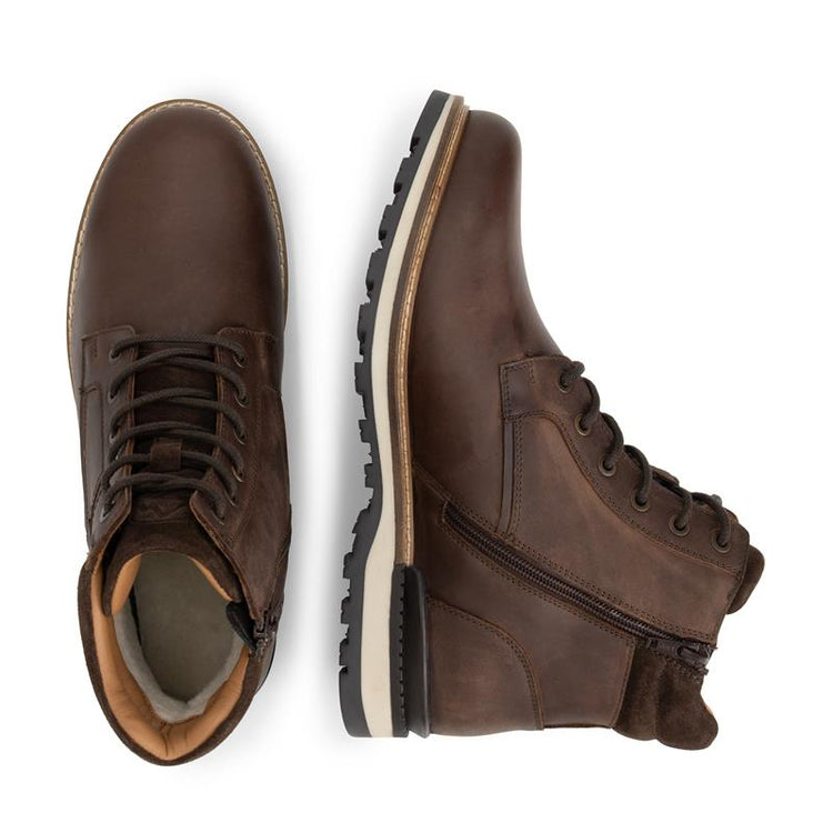 Sig Men - Lace-up boots - Wool-lined - Brown UPD