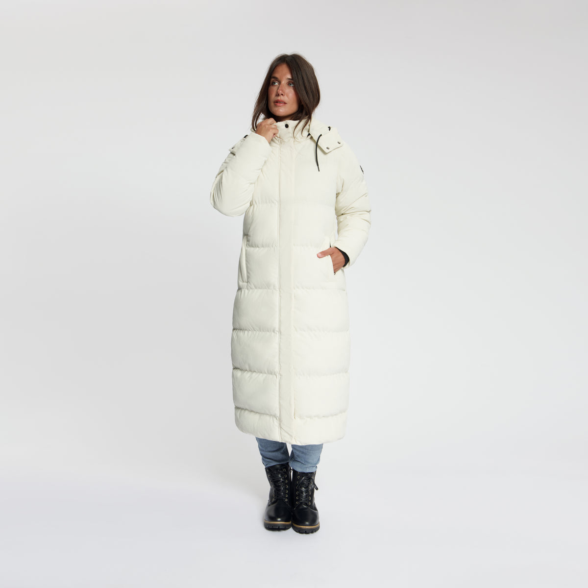 Unni Women - Puffer Winter Jacket - Corduroy - Off-White MV
