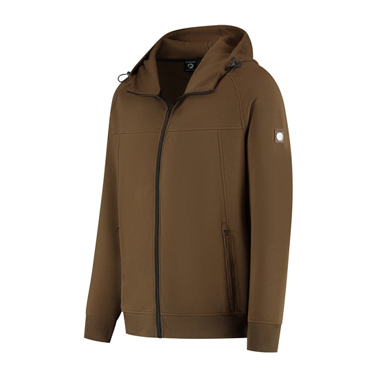 Steffen Men - Hooded Cardigan - Sweat - Brown FL