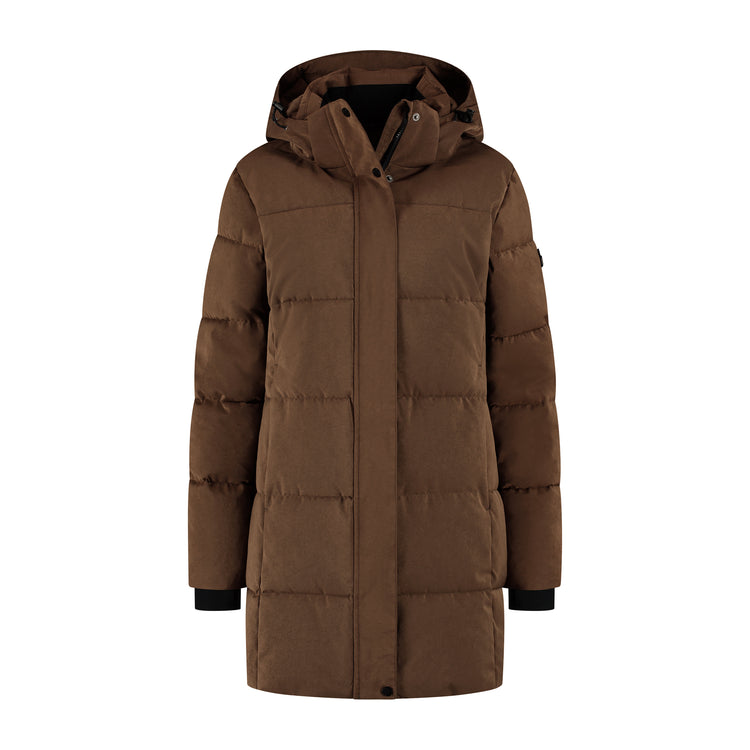 Astrid Women - Puffer Winter Jacket - Waterproof - Dark Brown F